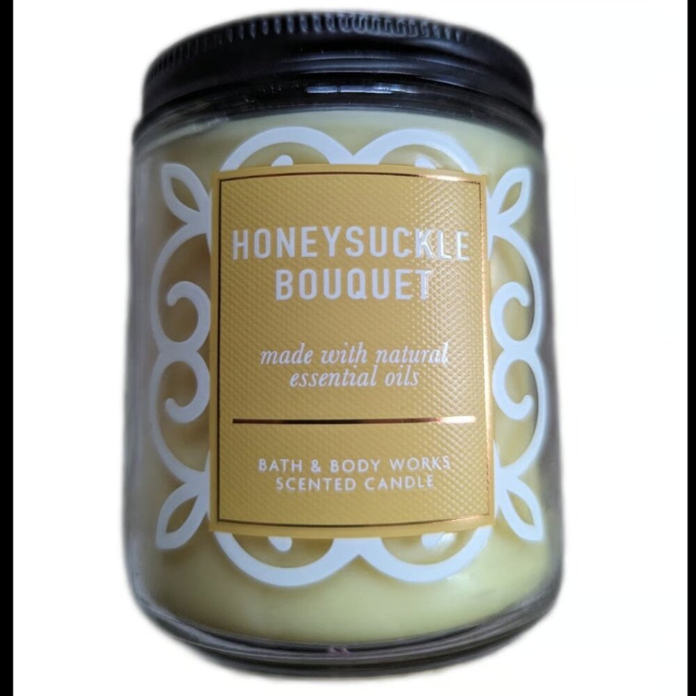 Bath and Body Works HONEYSUCKLE BOUQUET Single Wick Candle